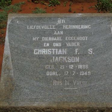 JACKSON Christian F.S. 1886-1949