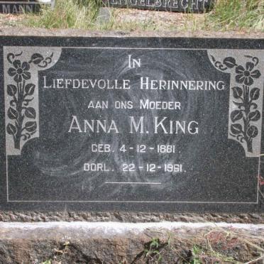 KING Anna M. 1881-1961