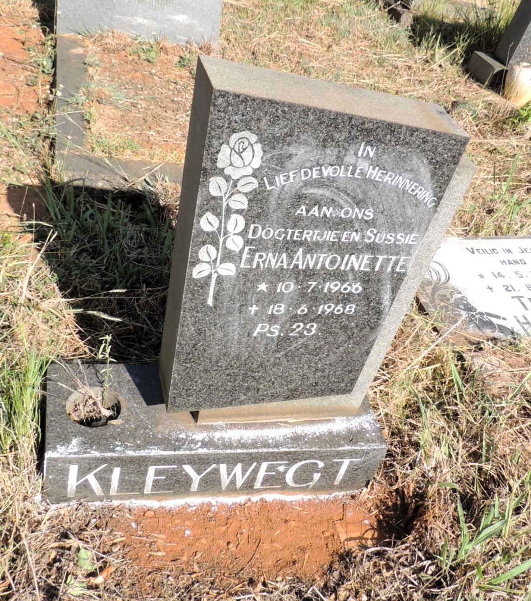 KLEYWEGT Erna Antoinette 1966-1968