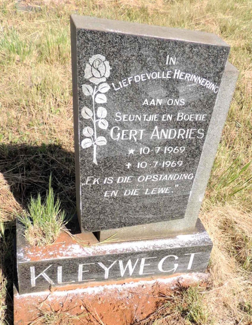 KLEYWEGT Gert Andries 1969-1969