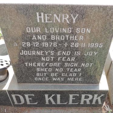 KLERK Henry, de 1976-1995