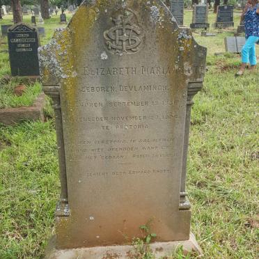 KNOTT Jacoba Elizabeth Maria nee DEVLAMINGH 1856-1924