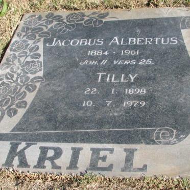 KRIEL Jacobus Albertus 1884-1961 &amp; Tilly 1898-1979