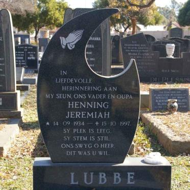 LUBBE Henning Jeremiah 1934-1997