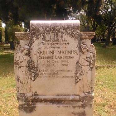 MAGNUS Caroline nee LANGHEIM 1885-1936