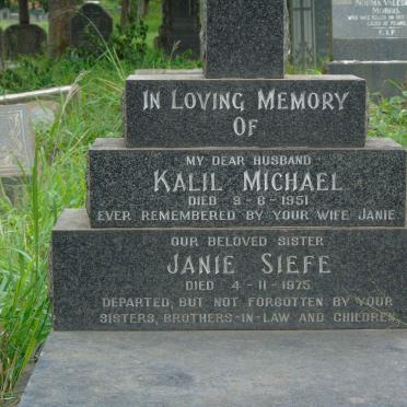MICHAEL Kalil -1951 :: SIEFE Janie -1975