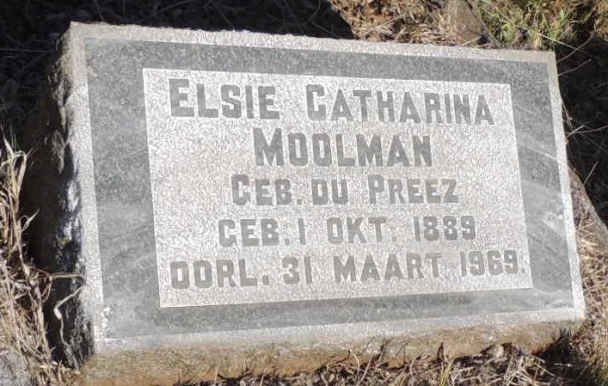 MOOLMAN Elsie Catharina nee DU PREEZ 1889-1969