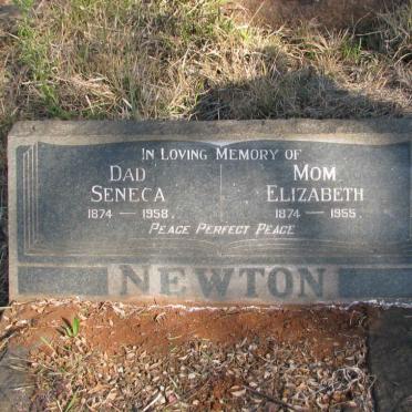 NEWTON Seneca 1874-1958 &amp; Elizabeth 1874-1955