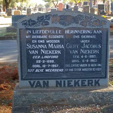 NIEKERK Gert Jacobus, van 1883-1963 &amp; Susanna Maria LINFORD 1888-1957