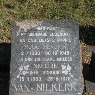 NIEKERK Hugo Hendrik, van 1880-1945 & Neeltje SCHOON 1883-1975