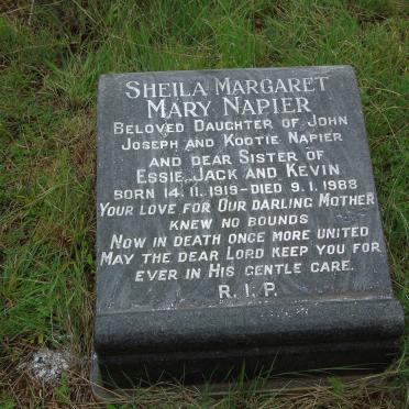 NAPIER Sheila Margaret Mary 1919-1988