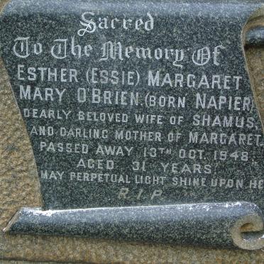 O'BRIEN Esther Margaret Mary nee NAPIER -1948