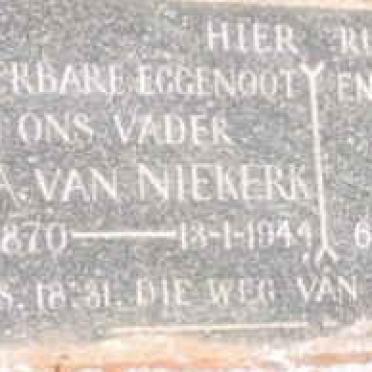 NIEKERK D.J.A., van 1870-1944 &amp; Wilhelmina Petronella 1868-1951