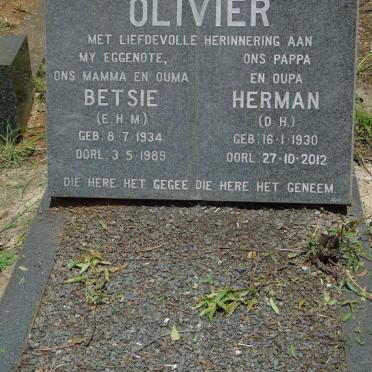 OLIVIER D.H. 1930-2012 & E.H.M. 1934-1989