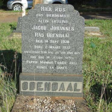 ODENDAAL Jacob Johannes Ras 1970-1972
