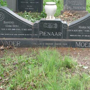 PIENAAR Barend 1888-1959 &amp; Anna Maria Magdalena 1895-1959