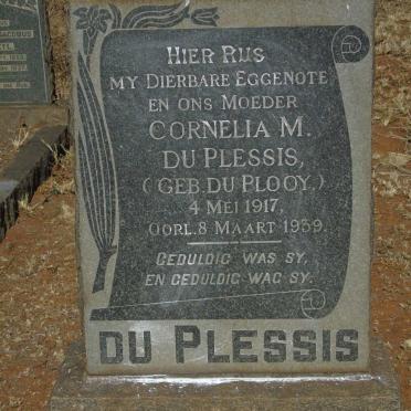 PLESSIS Cornelia M., du nee DU PLOOY 1917-1939