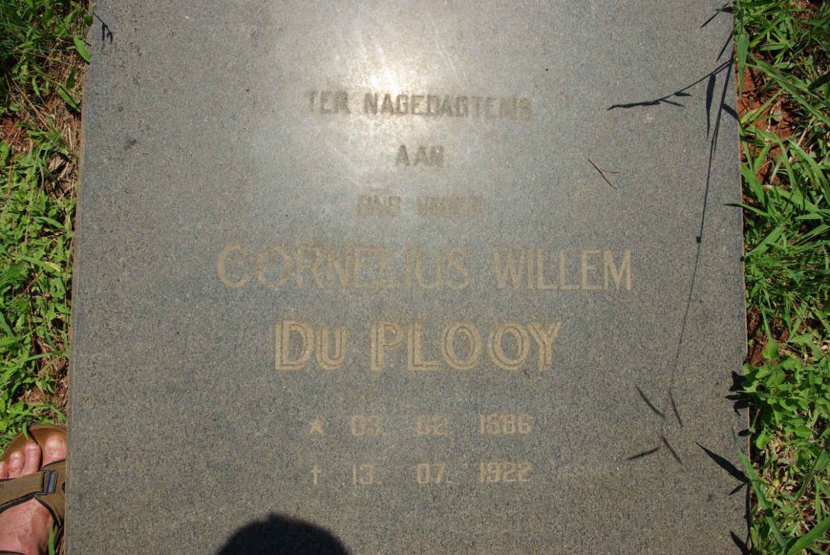 PLOOY Cornelius Willem, du 1886-1922