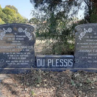 PLESSIS Gerhardus Ebenhaezer, du 1911-1988 &amp; Johanna Catharina BOOYZEN 1913-1982