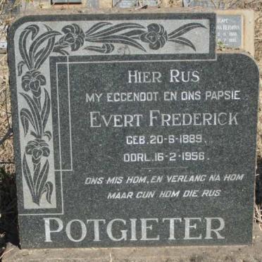 POTGIETER Evert Frederick 1889-1956