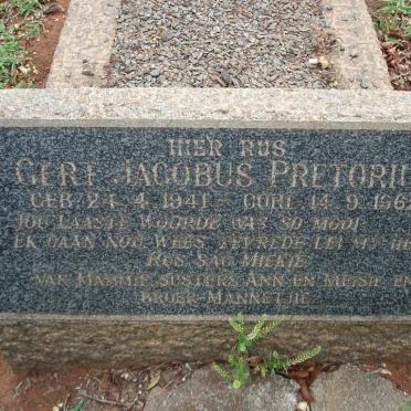 PRETORIUS Gert Jacobus 1941-1965