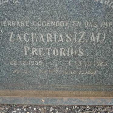 PRETORIUS Zacharias M. 1903-1963