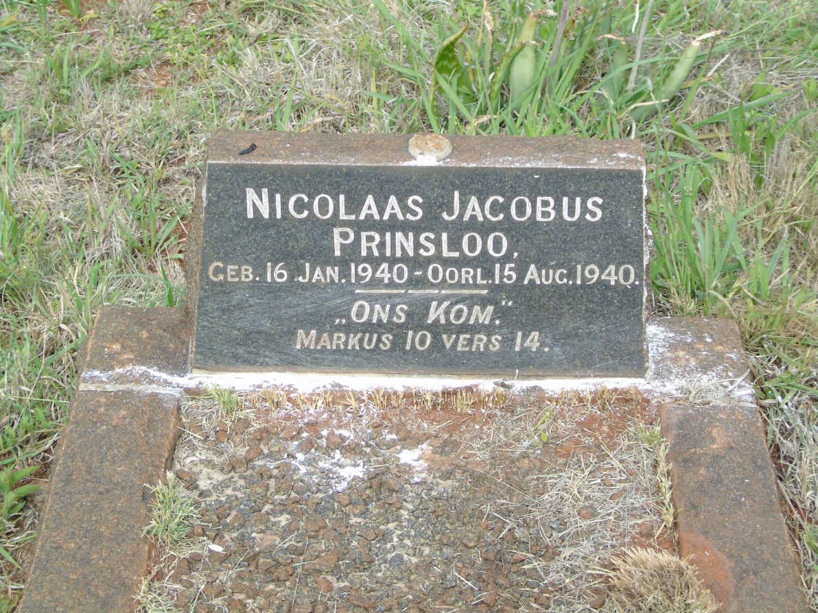 PRINSLOO Nicolaas Jacobus 1940-1940