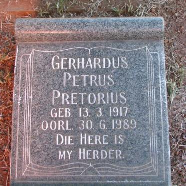 PRETORIUS Gerhardus Petrus 1917-1989