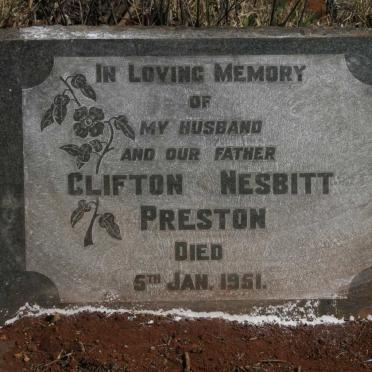 PRESTON Clifton Nesbitt -1951