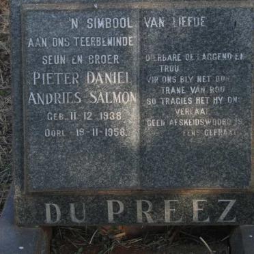 PREEZ Pieter Daniel Andries Salmon, du 1938-1958