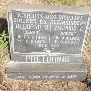 PRETORIUS Deborah S. 1959-1967 :: PRETORIUS Jacobus C. 1960-1967