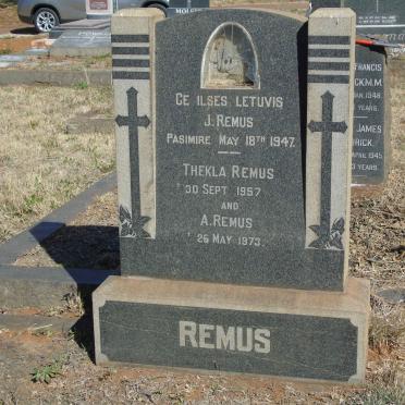 REMUS J. -1947 :: REMUS Thekla -1957 :: REMUS A. -1973