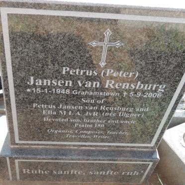 RENSBURG Petrus, Jansen van 1948-2006