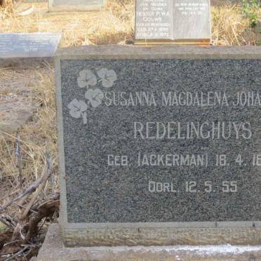 REDELINGHUYS Susanna Magdalena Johanna nee ACKERMAN 1878-1955