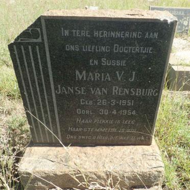RENSBURG Maria V.J., Janse van 1951-1954