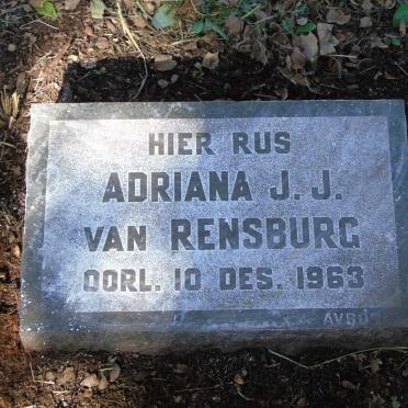 RENSBURG Adriana J.J., van -1963