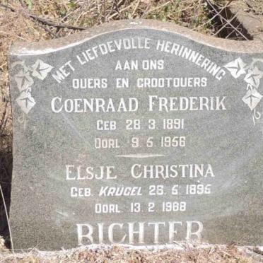 RICHTER Coenraad Frederik 1891-1956 & Elsje Christina KRUGEL 1895-1988