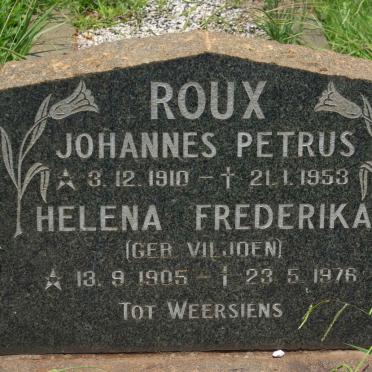 ROUX Johannes Petrus 1910-1953 &amp; Helena Frederika VILJOEN 1905-1976