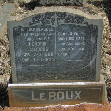 ROUX Hendrik Jacobus, le 1889-1954