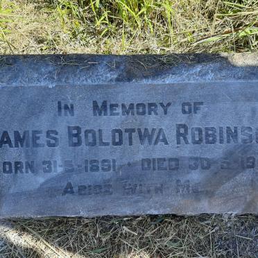 ROBINSON James Bolotwa 1891-1961