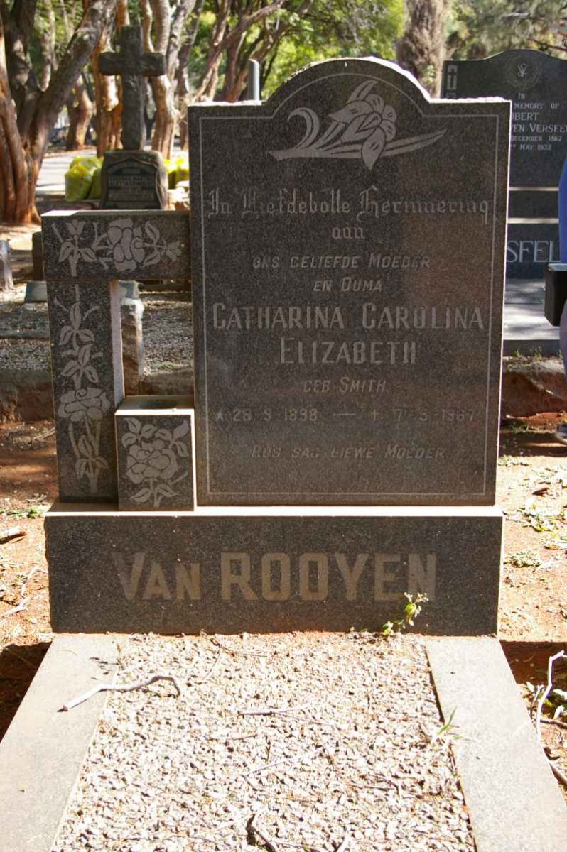 ROOYEN Catharina Carolina Elizabeth, van nee SMITH 1898-1967