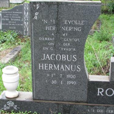 ROODT Jacobus Hermanus 1900-1990