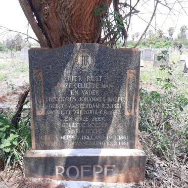 ROEPE Theodorus Johannes 1861-1927 &amp; Maria 1861-1951