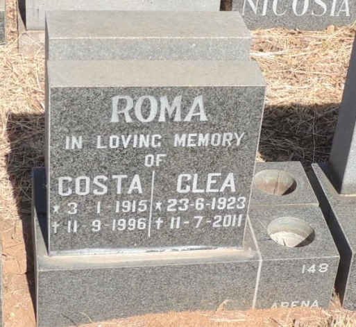 ROMA Costa 1915-1996 & Clea 1923-2011