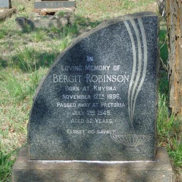 ROBINSON Bergit 1896-1949