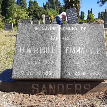 SANDERS H.W.R. 1883-1961 &amp; Emma A.D. 1884-1968