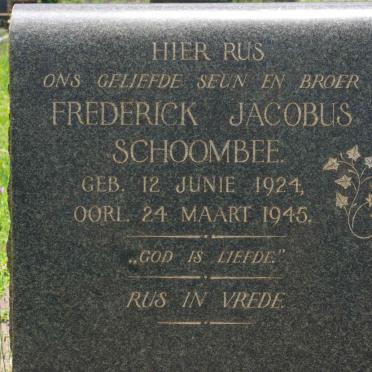 SCHOOMBEE Frederick Jacobus 1924-1945