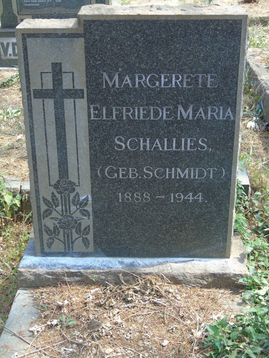 SCHALLIES Margerete Elfriede nee SCHMIDT 1888-1944