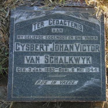 SCHALKWYK Gysbert Johan Victor, van 1883-1944