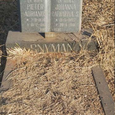 SNYMAN Pieter Adrianus 1876-1941 &amp; Johanna Catharina S. 1885-1981